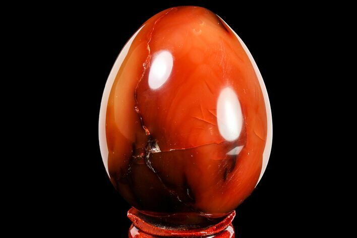 Colorful, Polished Carnelian Agate Egg - Madagascar #156604